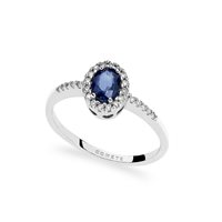 Anello Comete Donna Fantasia Di Colore in Oro bianco Zaffiro 0.46 Ct ANB1891 - ANB1891-13